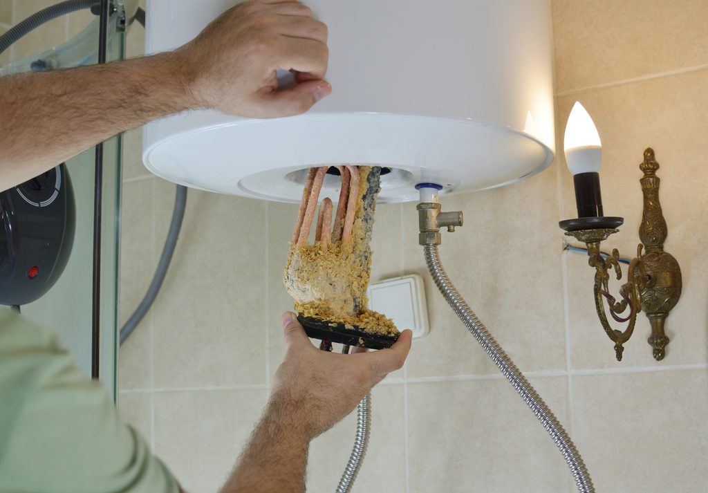 Taking out an old water heater